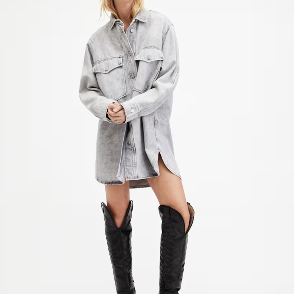 Women's Gray Denim Jacket